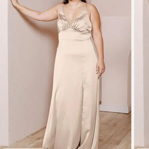 Revelry Women's Carmen Dress in Gold Champagne